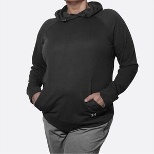 Under Armour Black ColdGear Sleek Tech-Fleece Pullover Hoodie 0X L